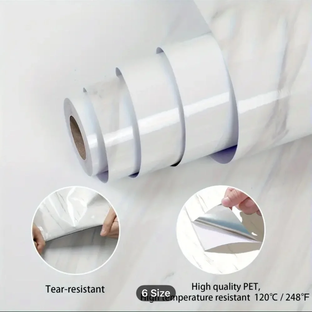 ‼️DEAL‼️DIY White Marble Water Proof Peel and Stick Paper